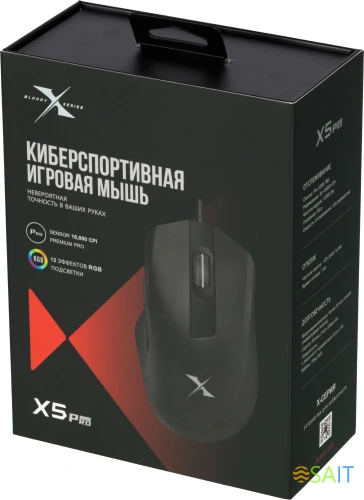 Мышь A4Tech Bloody X5 Pro черный оптическая 16000dpi USB 9but