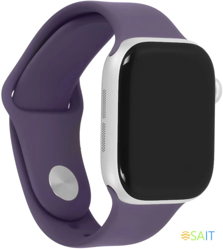 Смарт-часы Apple Watch Series 11 A3331 42мм OLED корп.серебристый Sport Band рем.фиолетовый разм.брасл.:M/L (MEU74LW/A)