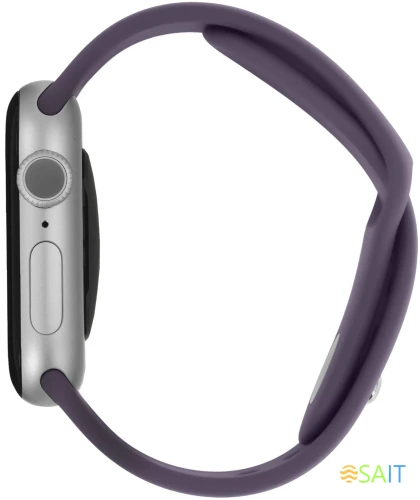 Смарт-часы Apple Watch Series 11 A3331 42мм OLED корп.серебристый Sport Band рем.фиолетовый разм.брасл.:M/L (MEU74LW/A)