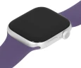 Смарт-часы Apple Watch Series 11 A3331 42мм OLED корп.серебристый Sport Band рем.фиолетовый разм.брасл.:M/L (MEU74LW/A)