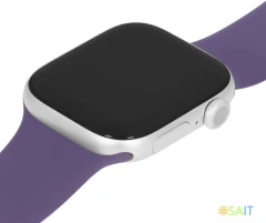 Смарт-часы Apple Watch Series 11 A3331 42мм OLED корп.серебристый Sport Band рем.фиолетовый разм.брасл.:M/L (MEU74LW/A)