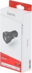 Автомобильное зар./устр. Hama H-1401660 12W 1.2A+1.2A 2xUSB универсальное черный (00173624)