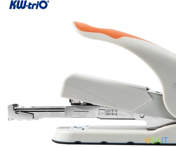 Степлер настольный Kw-Trio 5818 Soft-Touch 24/6 24/8 26/6 26/8 (40листов) снижение усилия серый/черный 210скоб