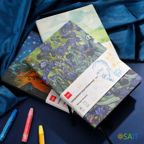 Ежедневник Deli VG CN146 A5 недатир. 136стр. ассорти Поле