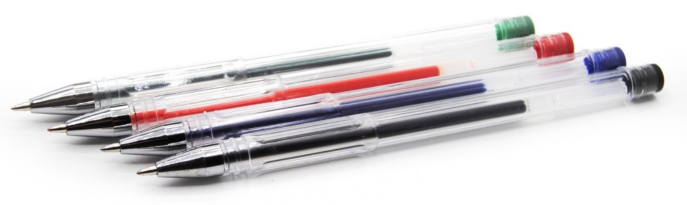 Набор ручек гелев. Silwerhof Laconic d=0.7мм индив. пак.ев. 4цв.