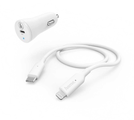 Автомобильное зар./устр. Hama H-183297 3A (PD) USB Type-C для Apple белый (00183297)