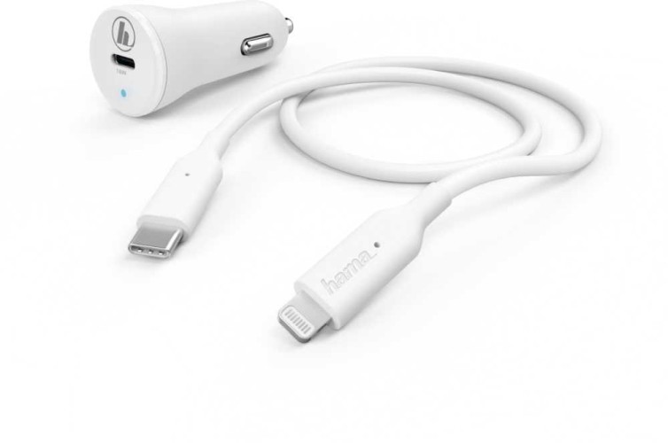 Автомобильное зар./устр. Hama H-183297 3A (PD) USB Type-C для Apple белый (00183297)