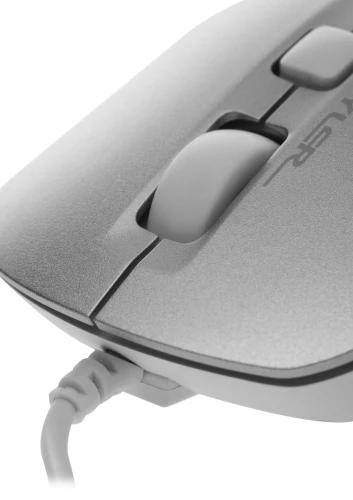 Мышь A4Tech Fstyler FM26 серебристый/белый оптическая 1600dpi USB для ноутбука 4but (FM26 USB (ICY WHITE))