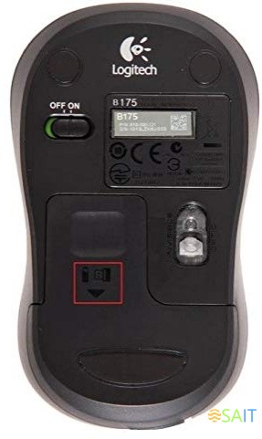 Мышь Logitech B175 черный/серый оптическая 1000dpi беспров. USB для ноутбука 2but (910-002635)