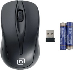 Мышь Оклик 675MW черный оптическая 1200dpi беспров. USB для ноутбука 3but (1025915)