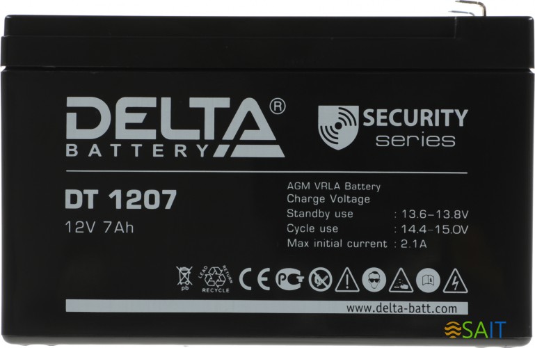Батарея для ИБП Delta DT 1207 12В 7Ач