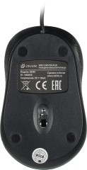 Мышь Оклик 385M черный оптическая 1600dpi USB для ноутбука 3but (1066858)