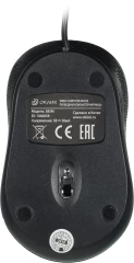 Мышь Оклик 385M черный оптическая (1600dpi) USB для ноутбука (3but)