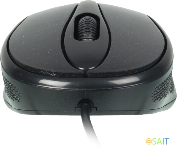 Мышь Оклик 385M черный оптическая (1600dpi) USB для ноутбука (3but)