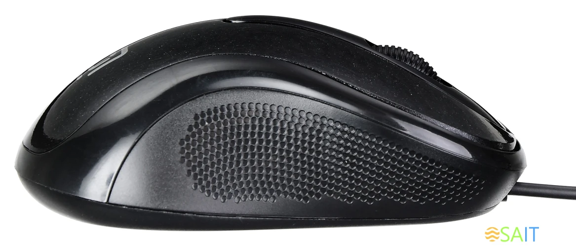 Мышь Оклик 385M черный оптическая (1600dpi) USB для ноутбука (3but)