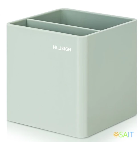 Подставка Deli NS011green Nusign 2отд. для письменных принадлежностей 84х84х86мм зеленый пластик