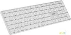 Клавиатура Acer OKR301 белый/серебристый USB беспроводная BT/Radio slim Multimedia (ZL.KBDEE.015)