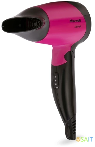 Фен Maxwell MW-2007 1200Вт черный/малиновый
