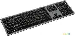 Клавиатура Оклик 890S серый USB беспроводная slim