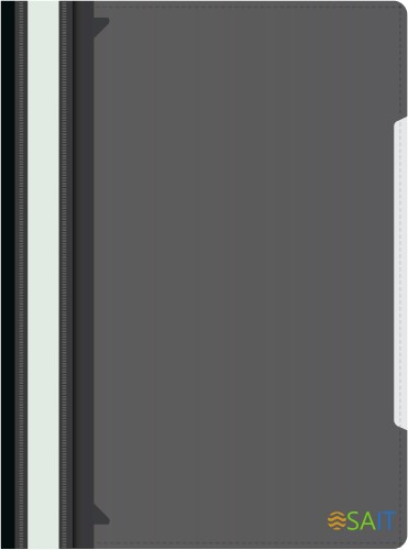 Папка-скоросшиватель Бюрократ -PS-K20BLCK A4 прозрач.верх.лист карм.на лиц.стор. пластик черный 0.12/0.16