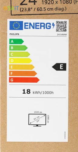 Монитор Philips 23.8" V Line 241V8AW (00/01) белый IPS LED 16:9 HDMI M/M матовая 250cd 178гр/178гр 1920x1080 75Hz VGA FHD 2.87кг