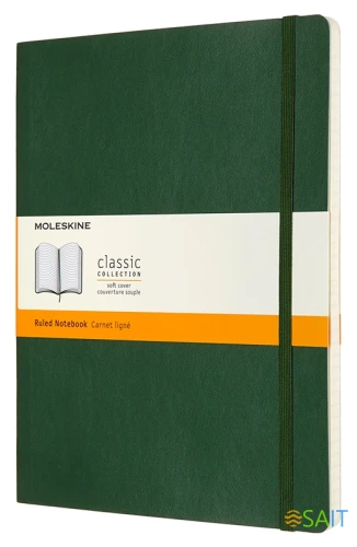 Блокнот Moleskine CLASSIC SOFT QP621K15 XLarge 190х250мм 192стр. линейка мягкая обложка зеленый