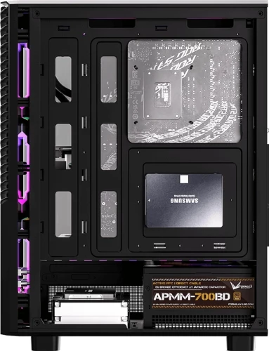 Корпус Formula Mana Geometry черный без БП ATX 4x120mm 1xUSB3.0 audio bott PSU