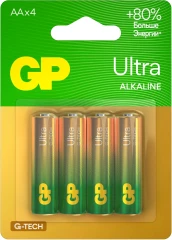Батарея GP Ultra Alkaline 15AUA21-2CRSBC4 AA (4шт) блистер