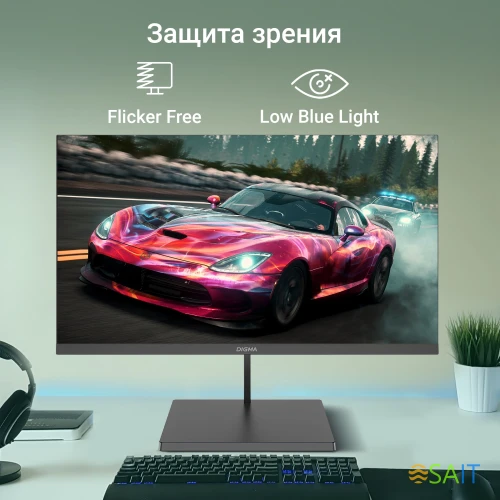 Монитор Digma 27" Progress 27A501F черный VA LED 16:9 HDMI матовая 300cd 178гр/178гр 1920x1080 100Hz FreeSync VGA FHD