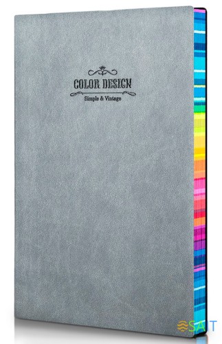 Блокнот Deli 3183GREY 205х143мм искусст. кожа 112л серый