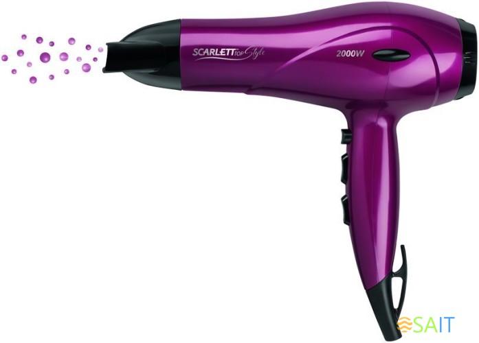 Фен Scarlett SC-HD70I67 2000Вт малиновый/черный (HD70I67)