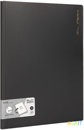 Папка с 30 прозр.вклад. Deli Nusign NS517BLACK A4 полипропилен черный