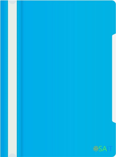 Папка-скоросшиватель Бюрократ -PS20AZURE A4 прозрач.верх.лист пластик голубой 0.12/0.16