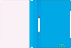 Папка-скоросшиватель Бюрократ -PS20AZURE A4 прозрач.верх.лист пластик голубой 0.12/0.16