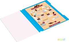 Папка-скоросшиватель Бюрократ -PS20AZURE A4 прозрач.верх.лист пластик голубой 0.12/0.16