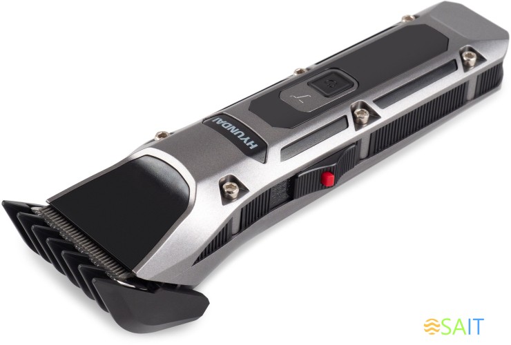 Машинка для стрижки Hyundai H-HC7115 черный 3Вт (насадок в компл:4шт)