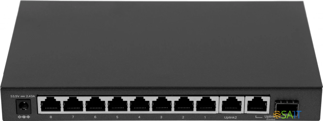 Коммутатор TP-Link TL-SG1210MP 9x1Гбит/с 1xКомбо(1000BASE-T/SFP) 8PoE+ 123W неуправляемый