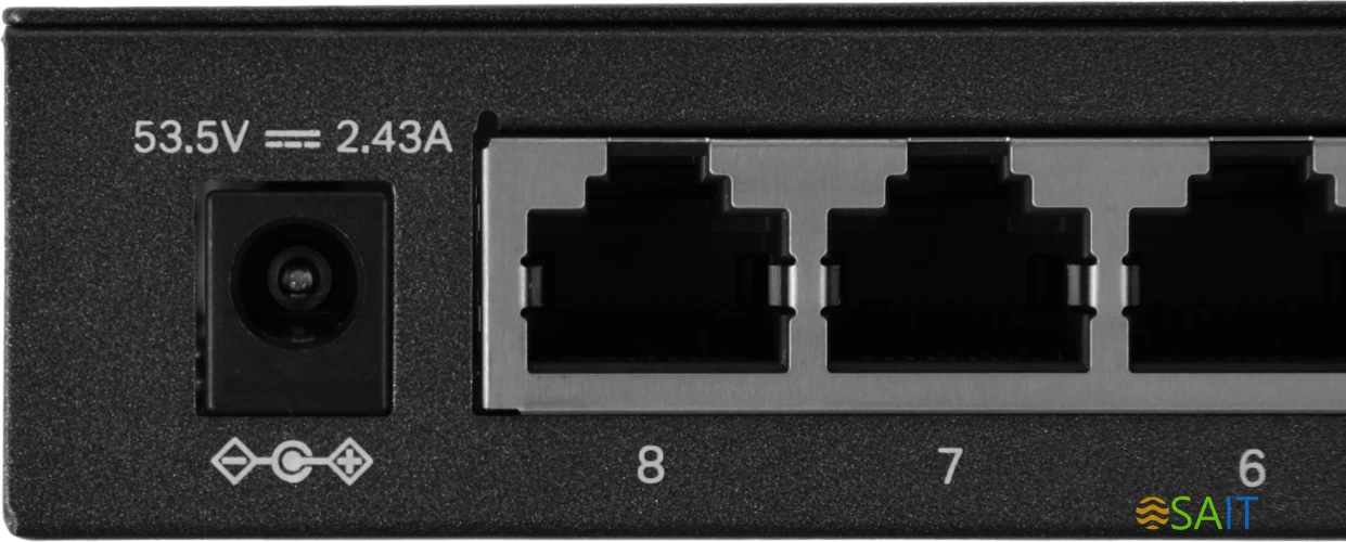 Коммутатор TP-Link TL-SG1210MP 9x1Гбит/с 1xКомбо(1000BASE-T/SFP) 8PoE+ 123W неуправляемый