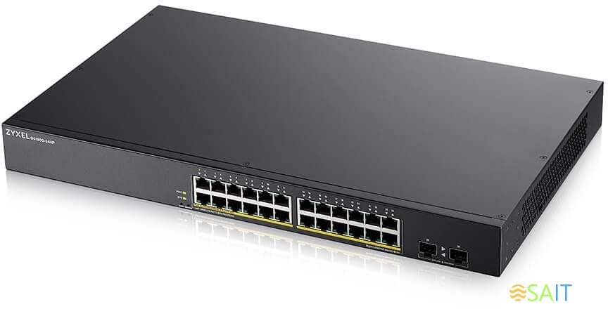 Коммутатор Zyxel GS190024HPV2-EU0101F (L2) 24x1Гбит/с 2SFP 24PoE+ 170W управляемый