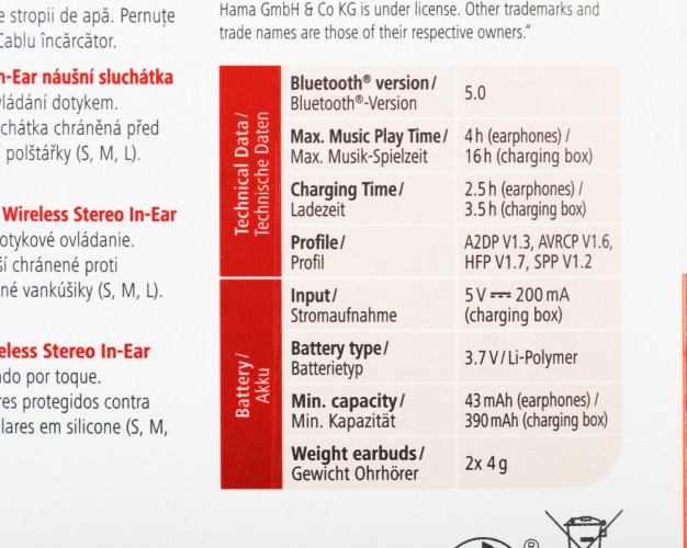 Гарнитура внутриканальные Hama Spirit Chop белый/зеленый беспроводные bluetooth в ушной раковине (00184081)