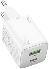 Сетевое зар./устр. Hoco N41 Almighty White 20W 3A (PD+QC+AFC) универсальное белый