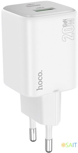 Сетевое зар./устр. Hoco N41 Almighty White 20W 3A (PD+QC+AFC) универсальное белый