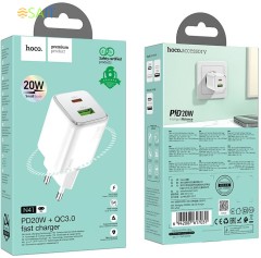Сетевое зар./устр. Hoco N41 Almighty White 20W 3A (PD+QC+AFC) универсальное белый