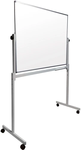 Доска магнитно-маркерная Silwerhof Daily белый 100x120см алюминиевая рама на роликах вращающаяся