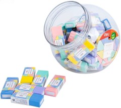 Ластик Deli EH02200 Macaron 50x20x11мм ассорти пласт.туб.