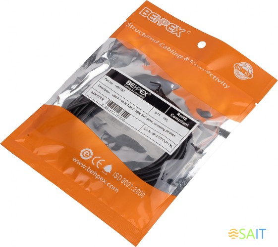 Кабель USB (m)-USB Type-C (m) 2м черный