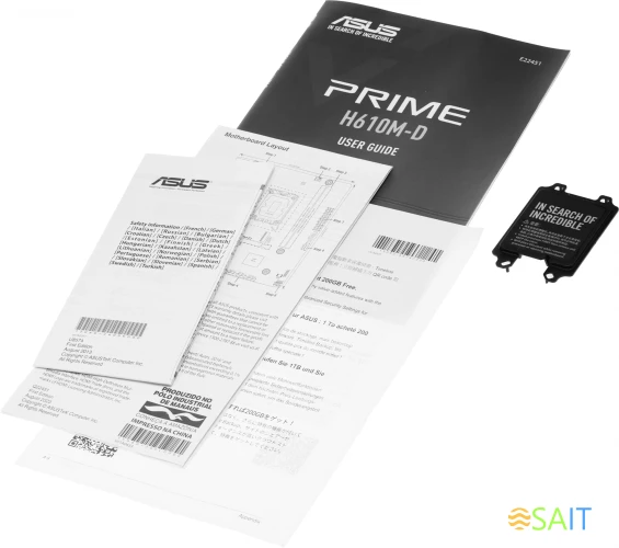 Материнская плата Asus PRIME H610M-D Soc-1700 Intel H610 2xDDR5 mATX AC`97 8ch(7.1) GbLAN+VGA+HDMI