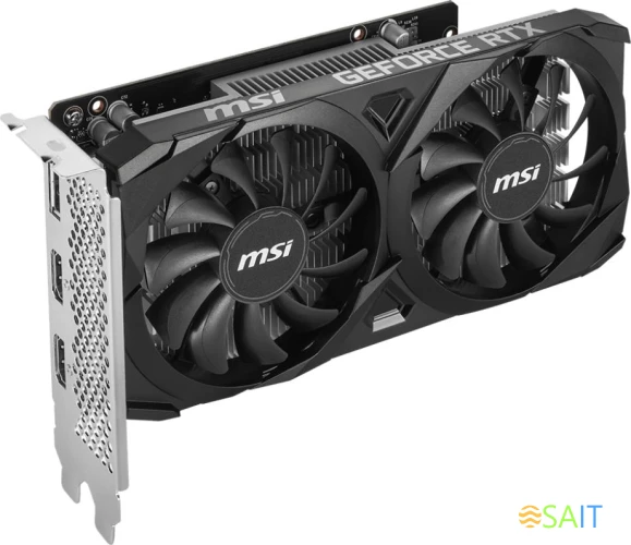 Видеокарта MSI PCI-E 4.0 RTX 3050 VENTUS 2X E 6G OC NVIDIA GeForce RTX 3050 6Gb 96bit GDDR6 1492/14000 HDMIx2 DPx1 HDCP Ret