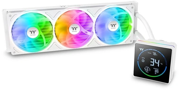 Система водяного охлаждения Thermaltake TH360-S V3 Snow ARGB Soc-AM5/AM4/1200/1700/1851 белый 4-pin 37.8dB Al LCD 365W Ret (CL-W472-PL12SW-A)