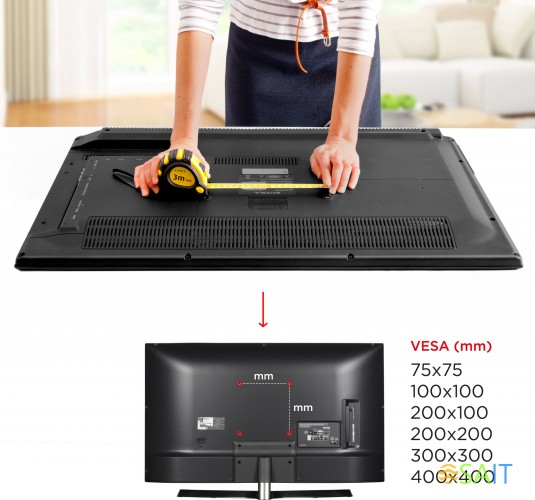 Кронштейн для телевизора Holder LCD-5566-W белый 32"-55" макс.45кг настенный поворотно-выдвижной и наклонный